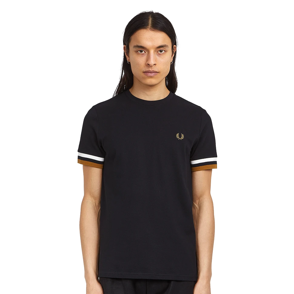 Fred Perry - Bold Tipped Pique T-Shirt (Black) | HHV
