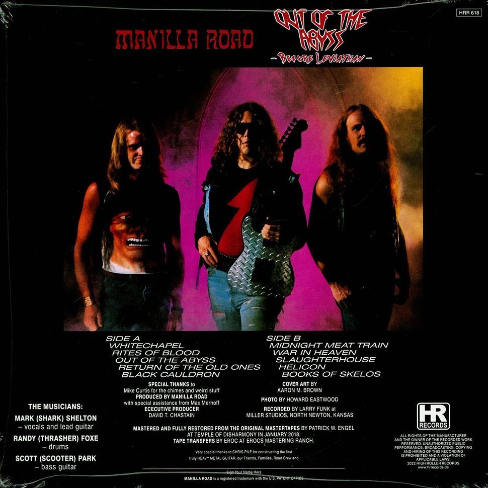 Manilla Road - Out Of The Abyss - Before Leviathan Black Vinyl Edition