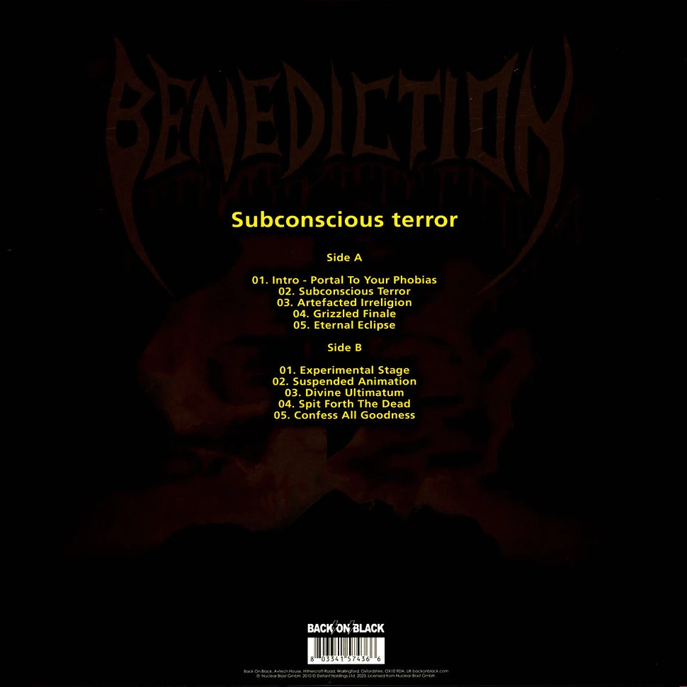 Benediction - Subconscious Terror Orange / Yellow Splatter Vinyl Edition