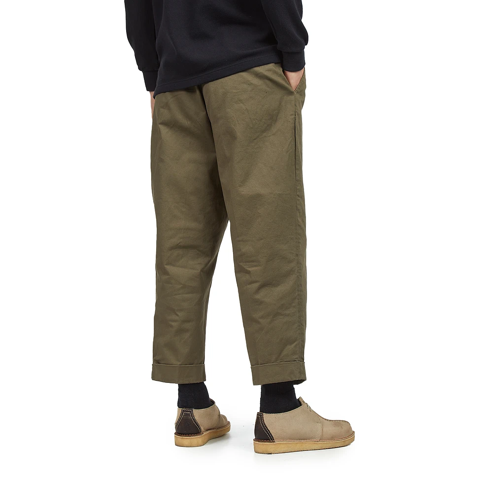 Beams Plus - 2 Pleats Tapered Twill (Olive) | HHV