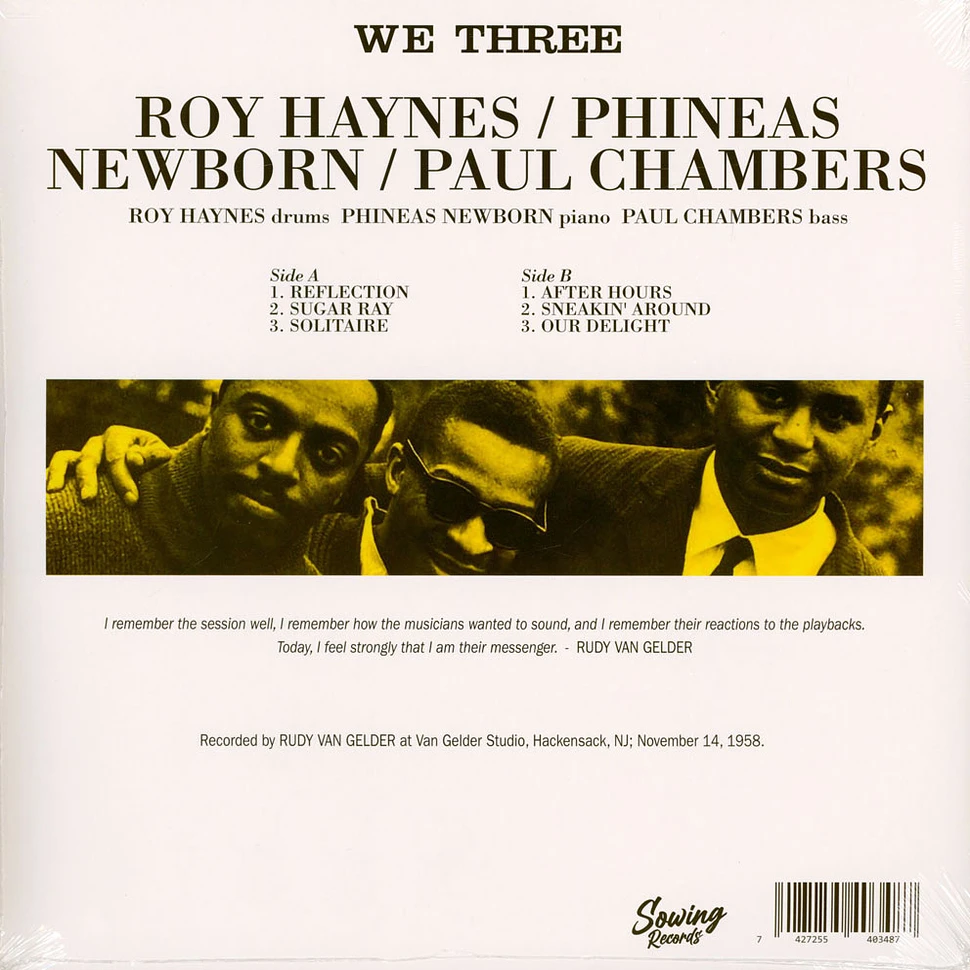 Roy Haynes, Phineas Newborn, Paul Chambers - We Three Clear Vinyl Edtion
