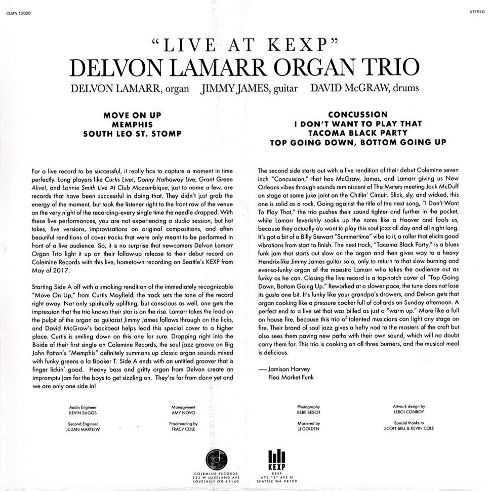 Delvon Lamarr Organ Trio - Live At KEXP! Orange Vinyl Edition