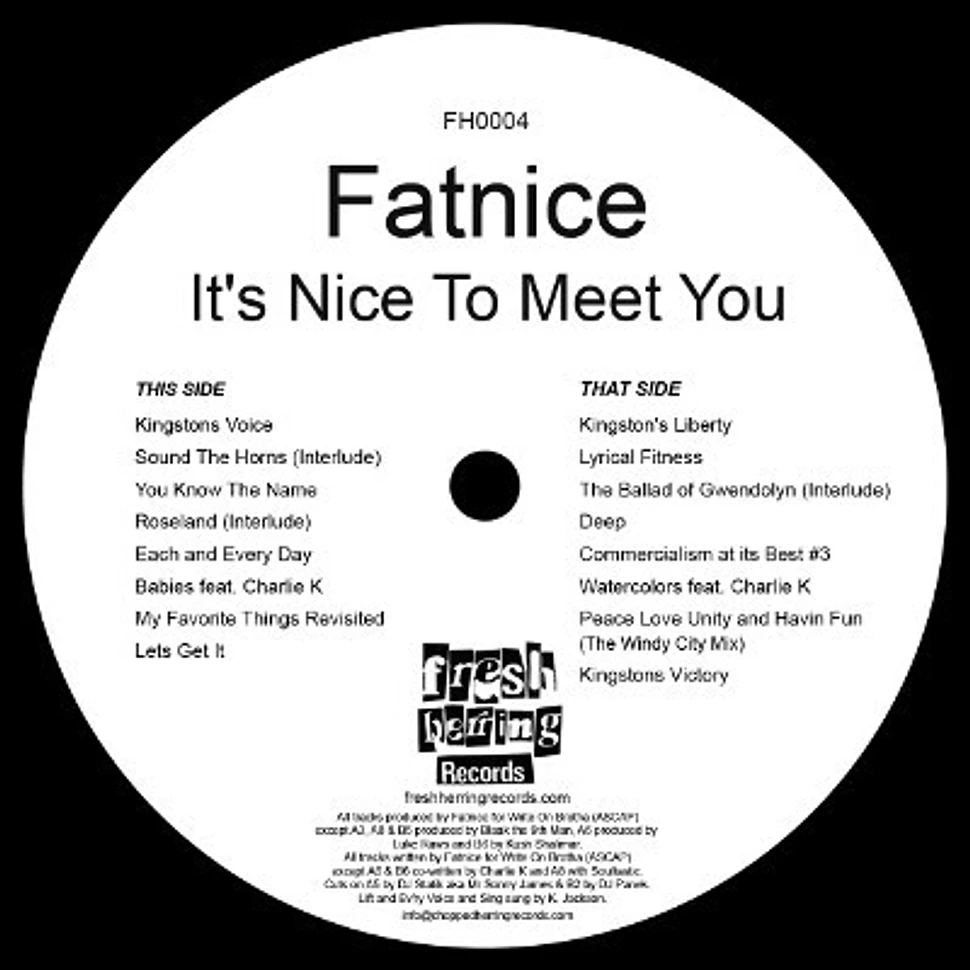 Fatnice - It's Nice To Meet You