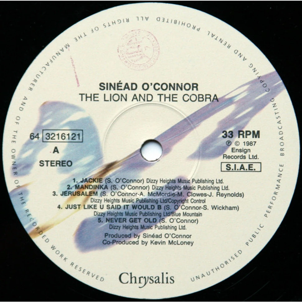 Sinéad Oconnor The Lion And The Cobra Vinyl Lp 1987 It