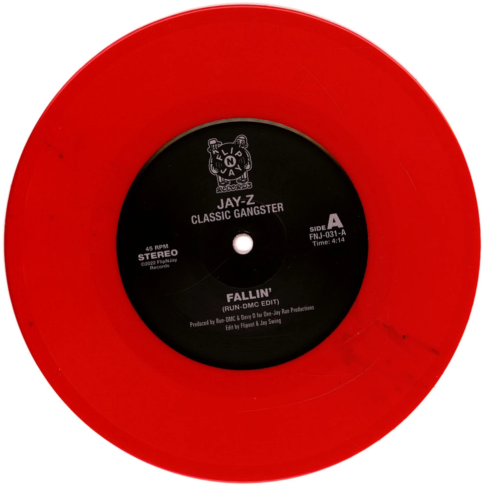 Jay-Z - Fallin / P.S.A. / Party Life Classic Gangster Edits By Flipout & Jay Swing Red Vinyl Edition