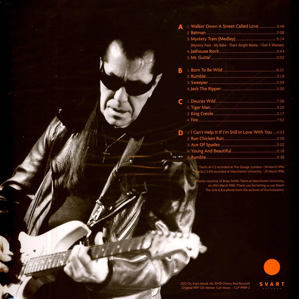 Link Wray - Walking Down A Street Called Love (Live In London & Manchester) Black Vinyl Edition