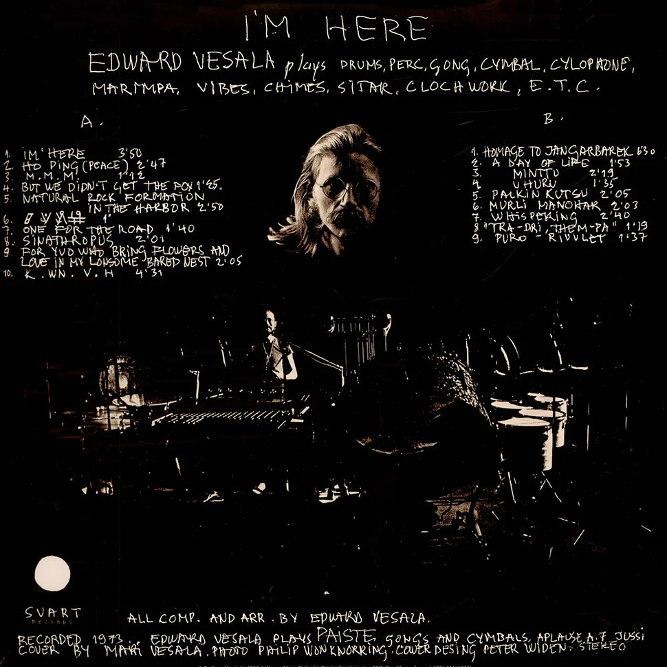 Edward Vesala - I'm Here Black Vinyl Edition