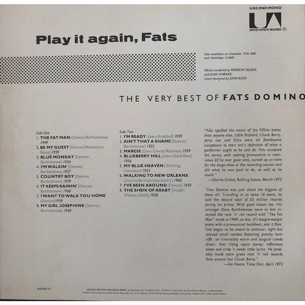 Fats Domino - The Very Best Of Fats Domino - Play It Again, Fats