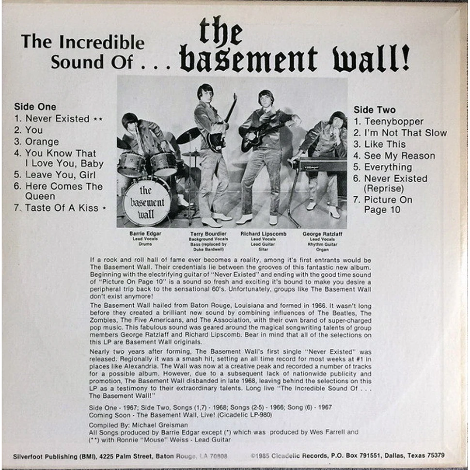 The Basement Wall - The Incredible Sound Of...