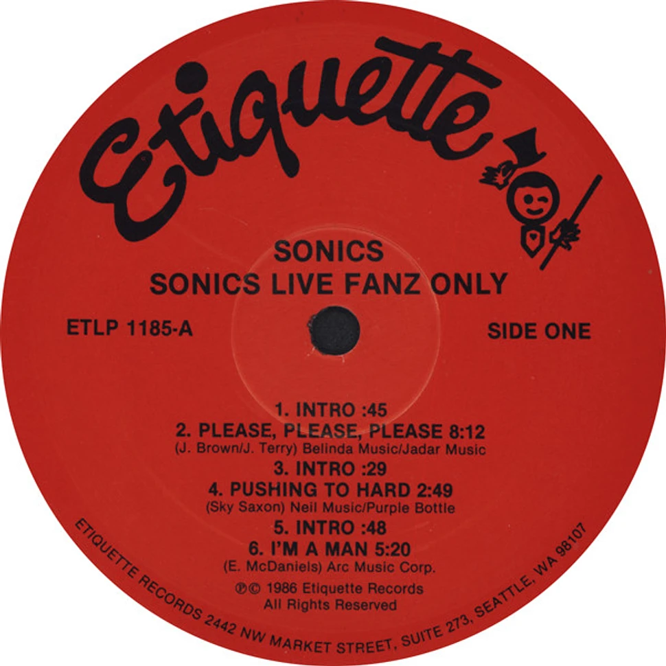 The Sonics - Live / Fanz Only