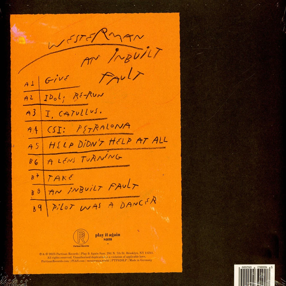 Westerman - An Inbuilt Fault Transparent Yellow Vinyl Edition