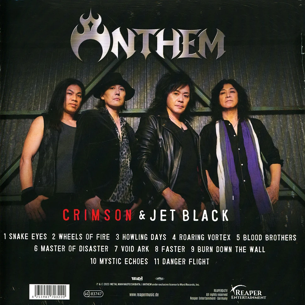 Anthem - Crimson & Jet Black & White Vinyl Edition