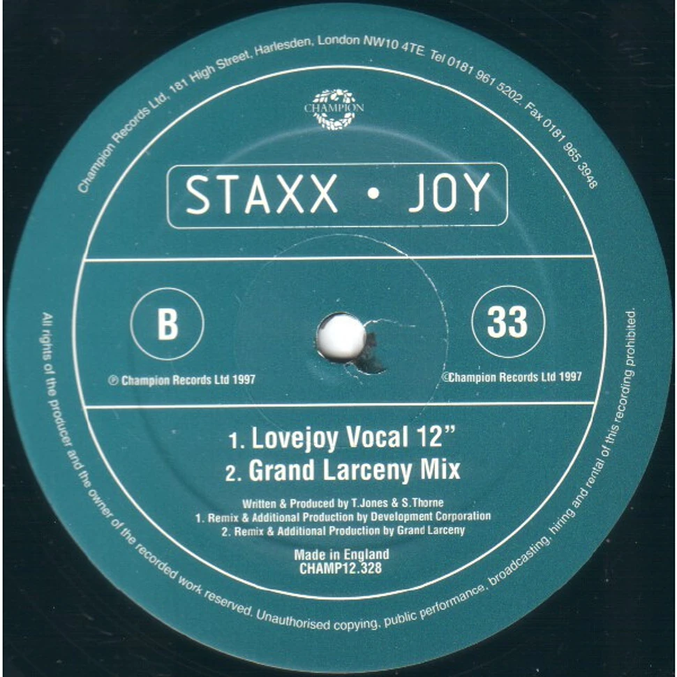 Staxx - Joy