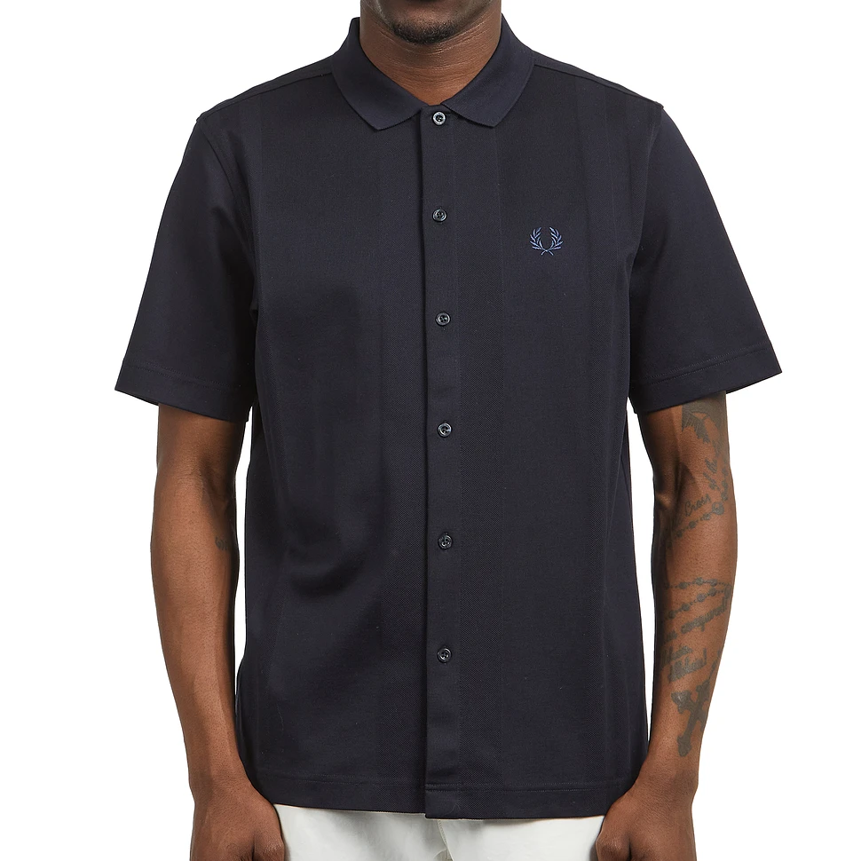 Fred Perry - Stripe Button Through Polo Shirt