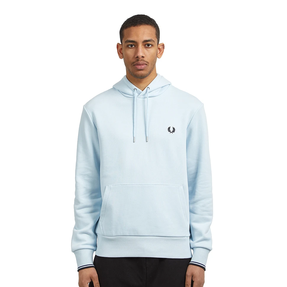 Fred Perry - Tipped Hooded Sweatshirt (Light Ice) | HHV