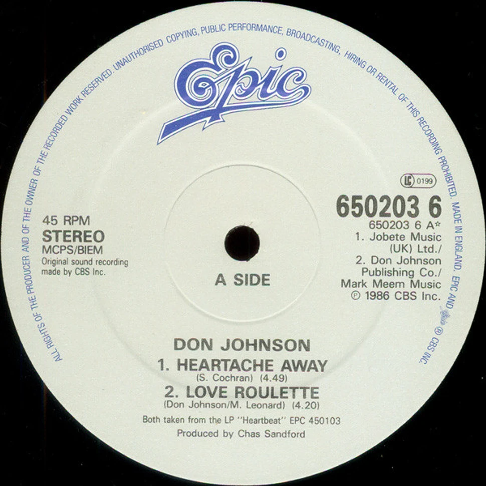 Don Johnson - Heartache Away