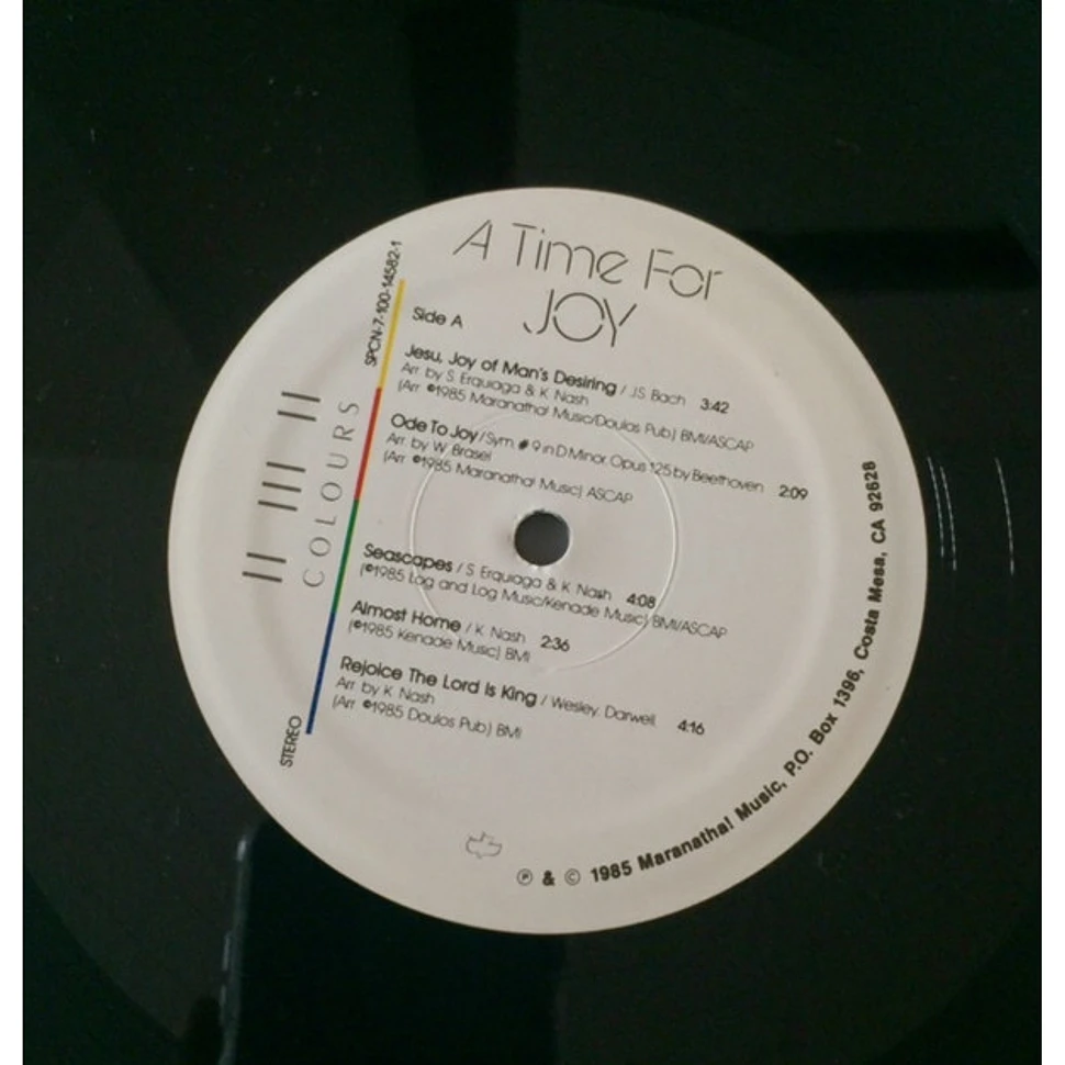 Steve Erquiaga / Wayne Brasel / Kenneth Nash - A Time For Joy (Reflections In Guitar)