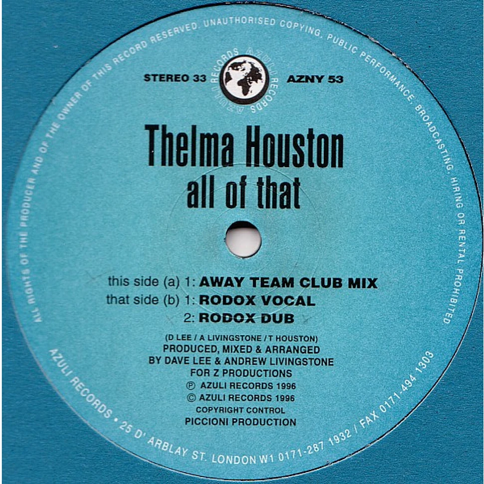 Thelma Houston - All Of That (Original Mixes)