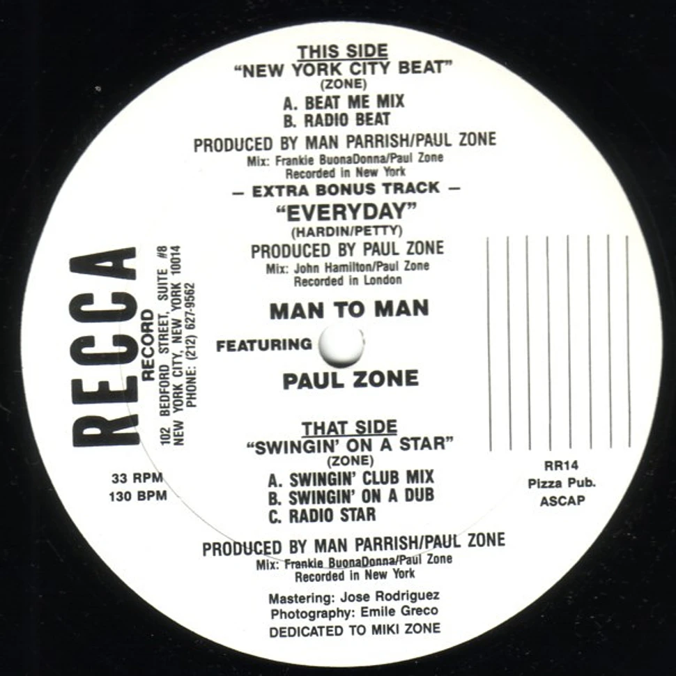Man 2 Man Featuring Paul Zone - New York City Beat / Swingin' On A Star