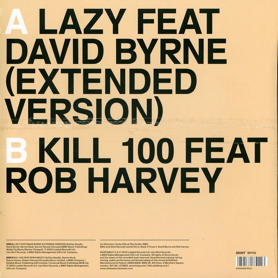 X-Press 2 - Lazy (Feat. David Byrne) (Extended Version) Record Store Day 2023 Transparent Blue Vinyl Edition
