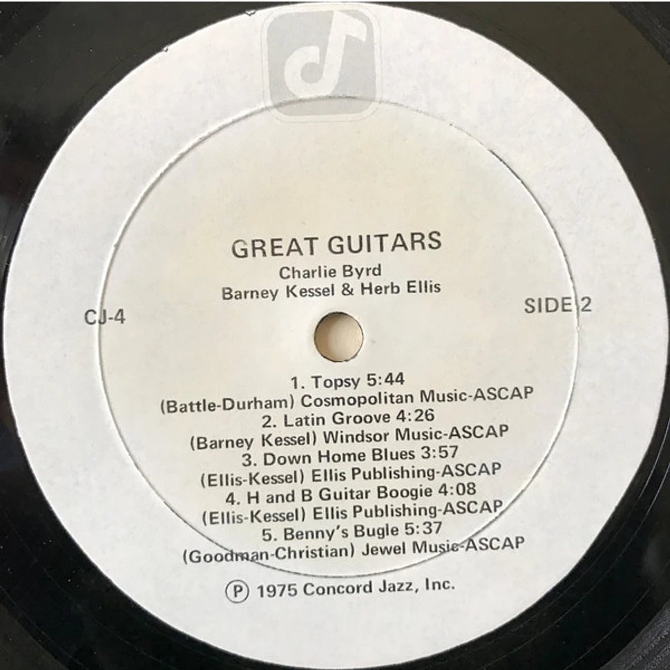 The Great Guitars Charlie Byrd Barney Kessel Herb Ellis Great