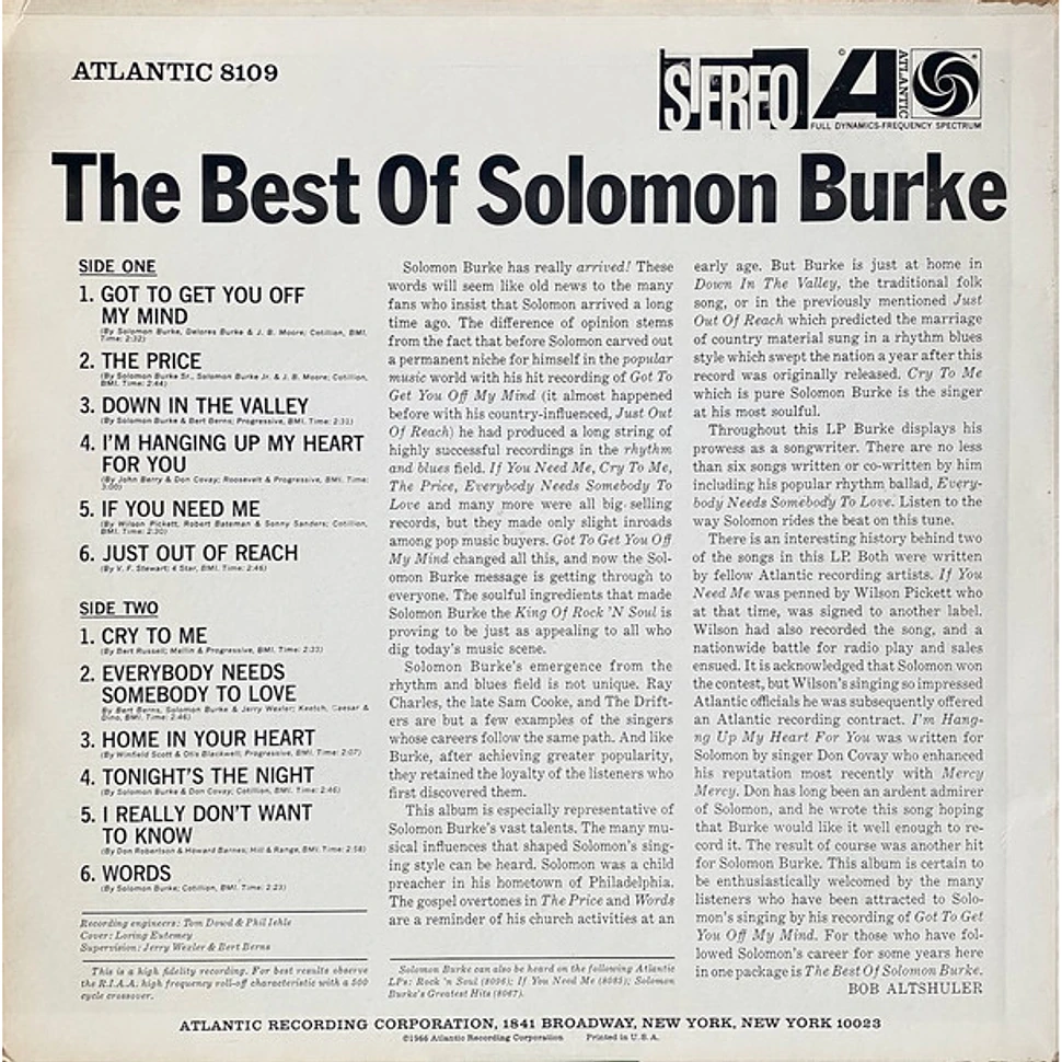 Solomon Burke - The Best Of Solomon Burke - Vinyl LP - US