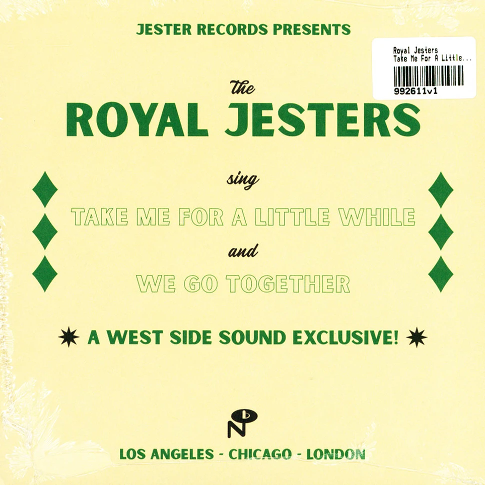 The Royal Jesters - Take Me For A Little While / We Go Together Colored Vinyl Edition