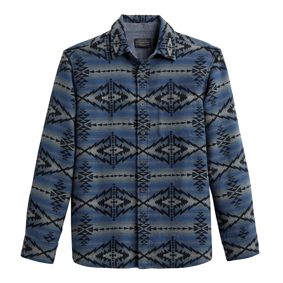 Pendleton - Marshall Chamois Shirt (Trapper Peak Blue / Grey) | HHV