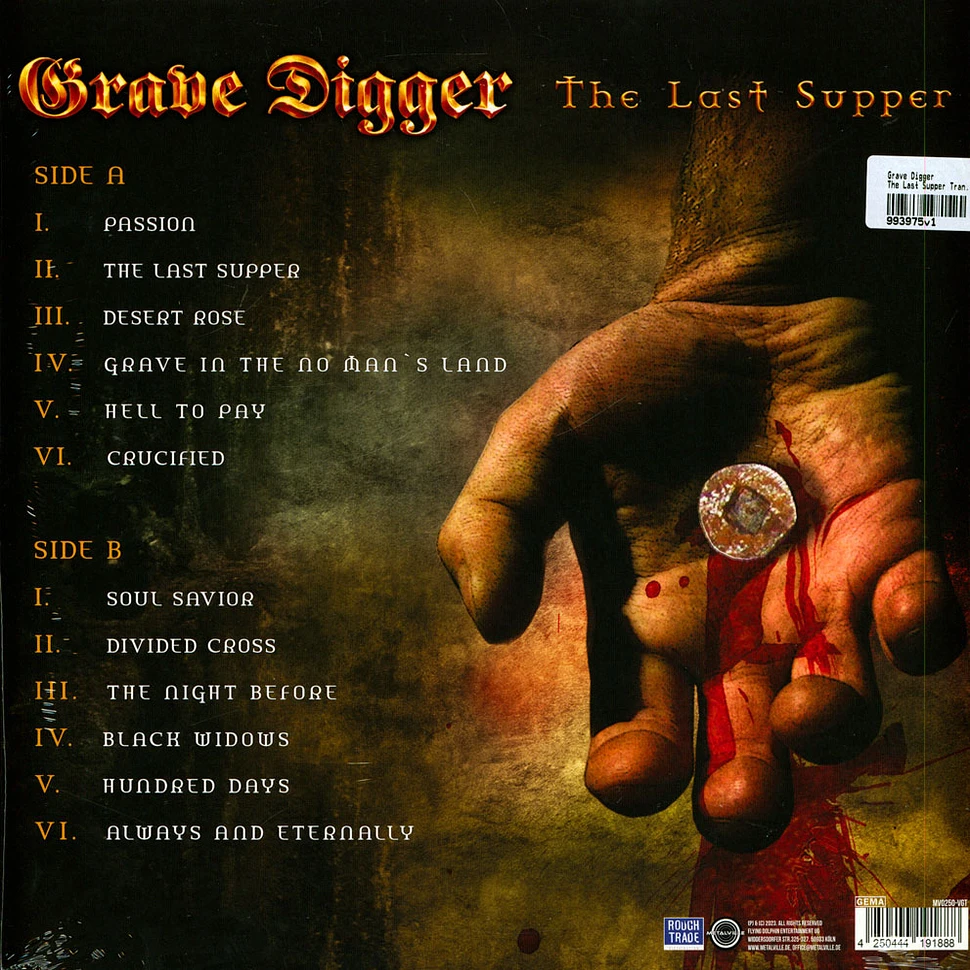 Grave Digger - The Last Supper Transparent Green Vinyl Edition