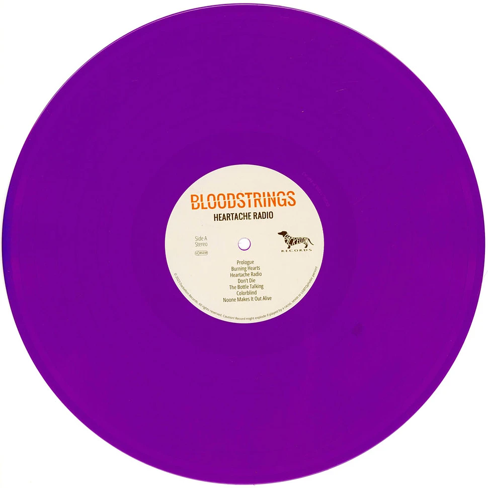 Bloodstrings - Heartache Radio Purple Vinyl Edition