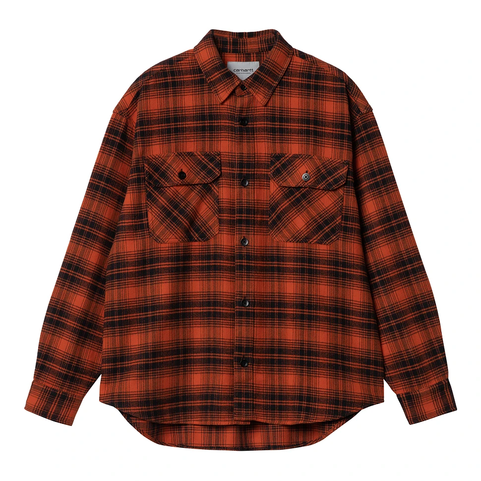 Carhartt WIP - L/S Krenz Shirt (Krenz Check / Brick) | HHV