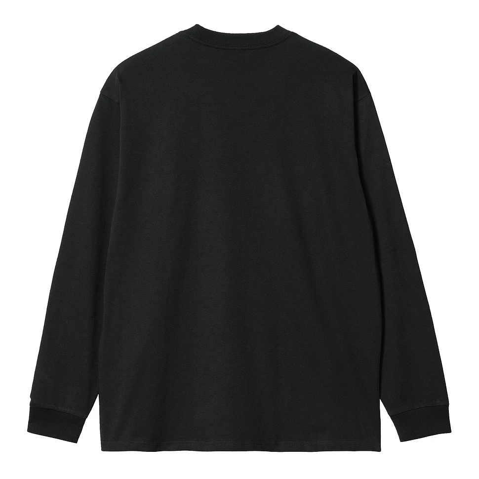 Carhartt WIP - L/S Script Embroidery T-Shirt (Black / White) | HHV