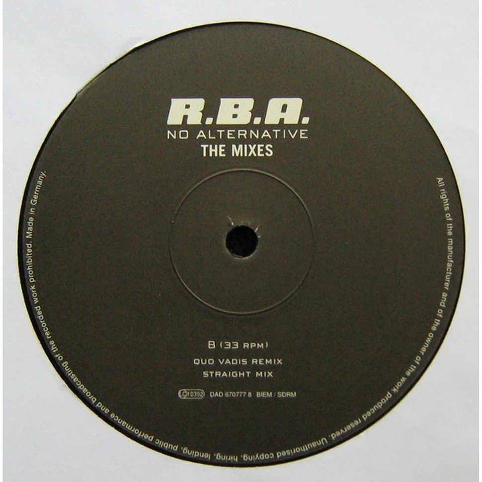 R.B.A. - No Alternative (The Mixes)