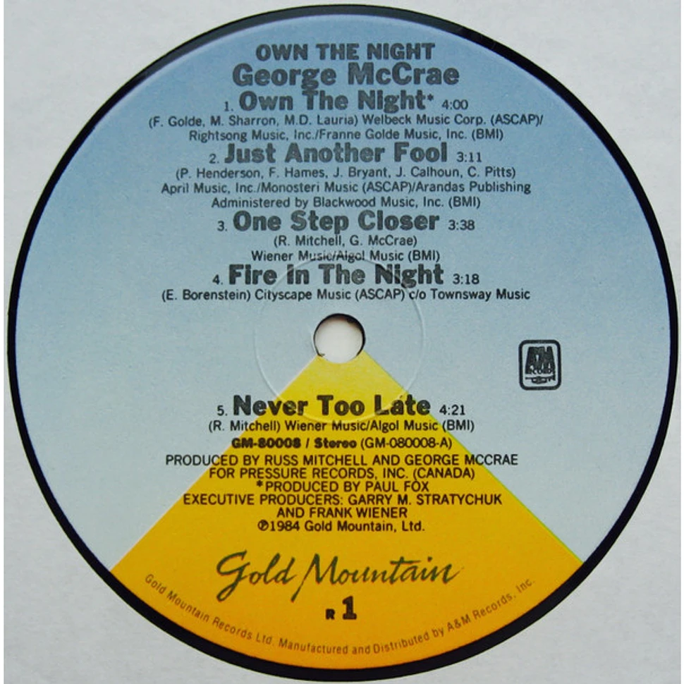 George McCrae - Own The Night