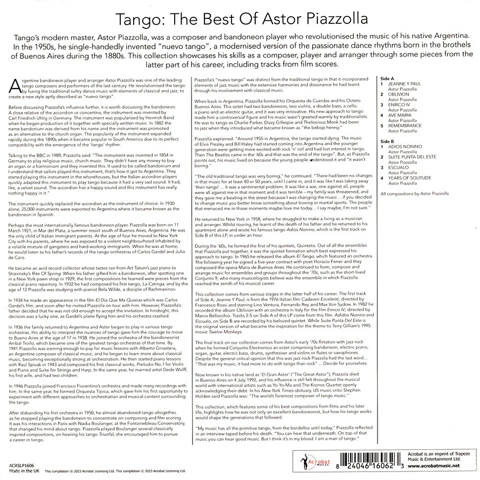 Astor Piazzolla - Tango: The Best Of Astor Piazzolla