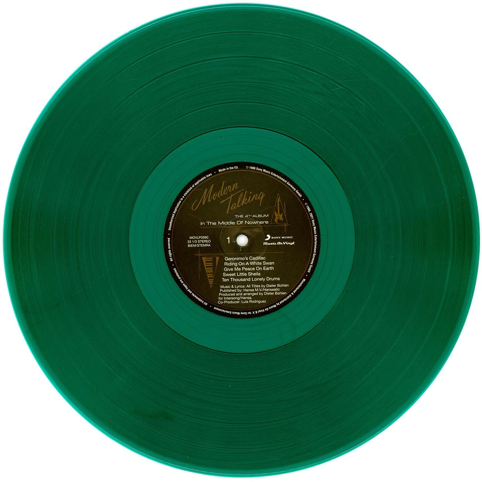 Modern Talking - In The Middle Of Nowhere Transclucent Green Vinyl Edition