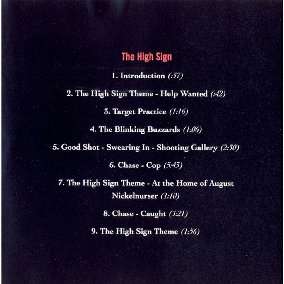 Bill Frisell Music For The Films Of Buster Keaton The High Sign/One