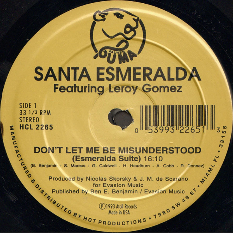 Santa Esmeralda - Don't Let Me Be Misunderstood / The House Of The Rising Sun