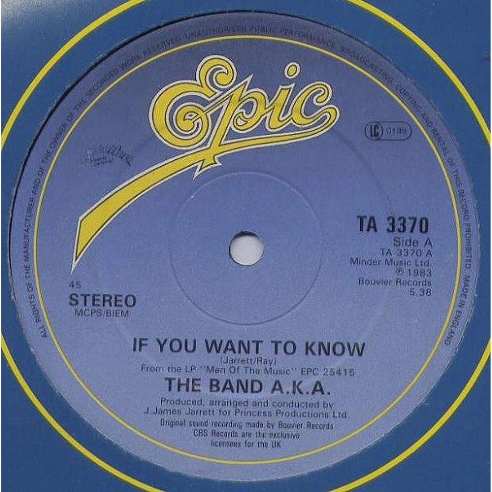Band AKA - If You Want To Know