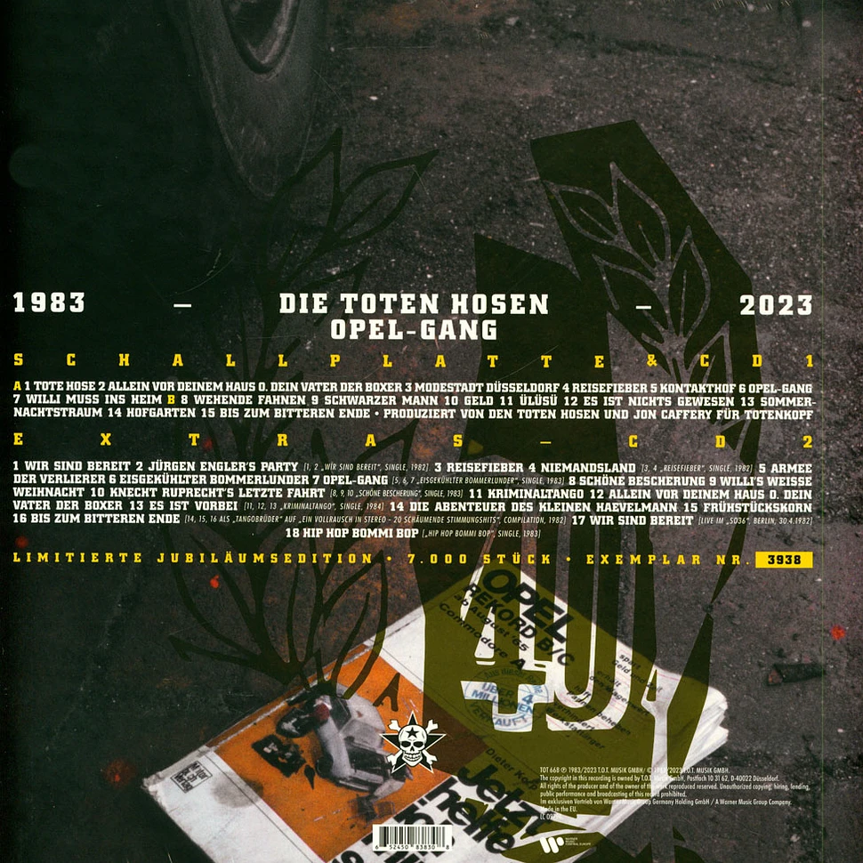 Die Toten Hosen - Opel-Gang 1983 - 2023: Die 40 Jahre-Jubiläumsedition Limitiert & Nummeriert