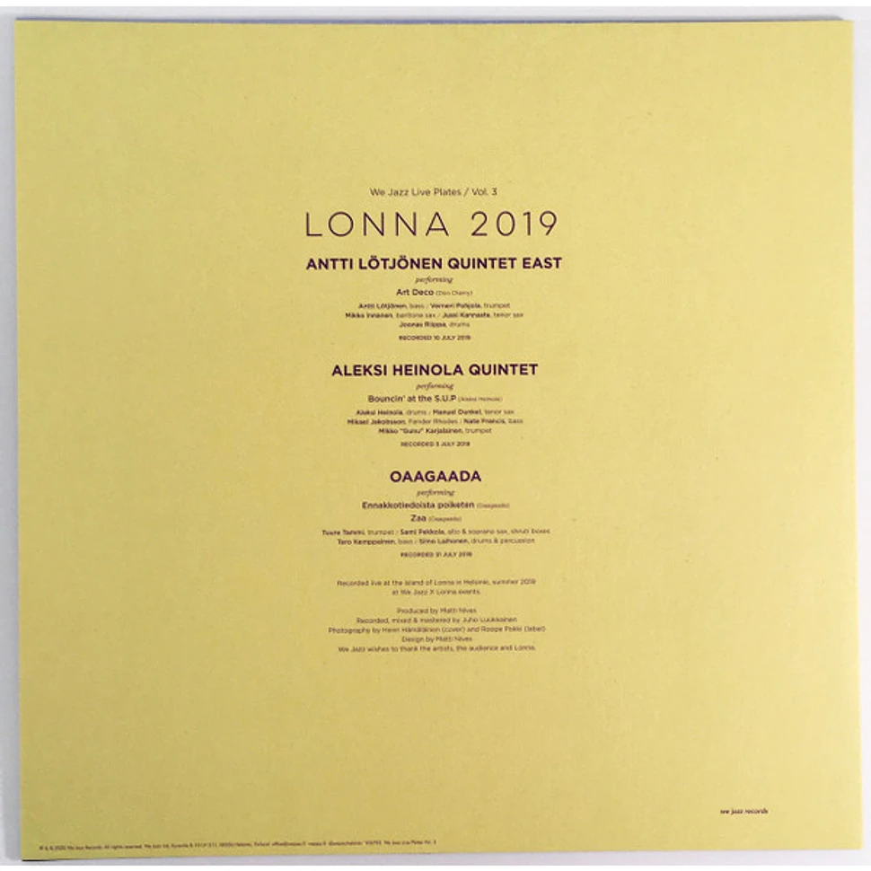 Antti Lötjönen Quintet East, Aleksi Heinola Quintet, Oaagaada - Lonna 2019