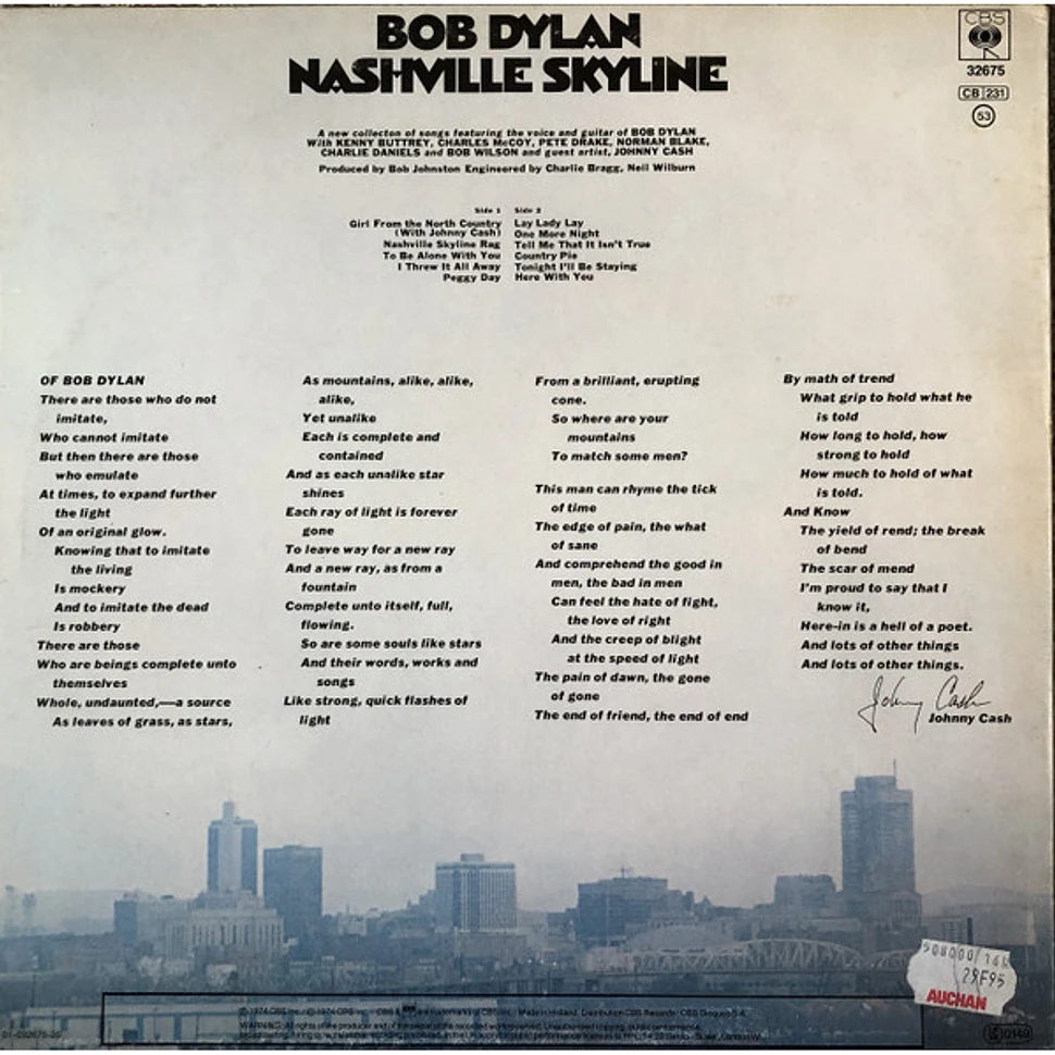 Bob Dylan - Nashville Skyline