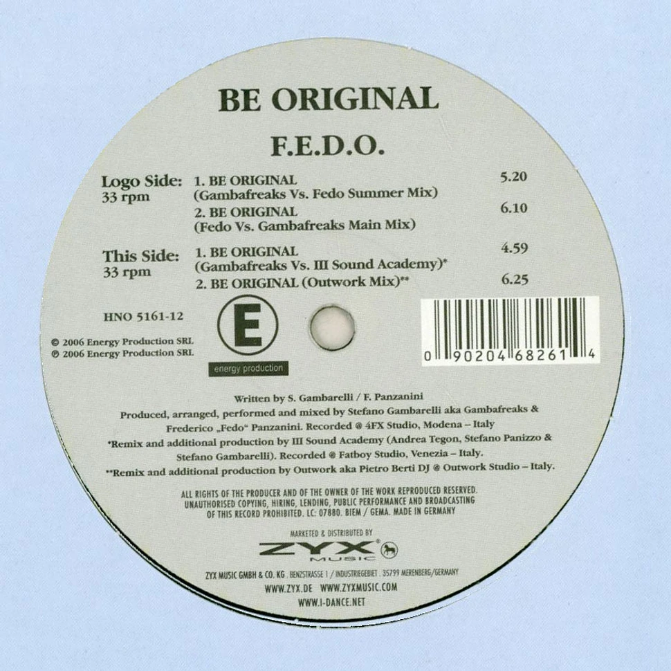 F.E.D.O. - Be Original