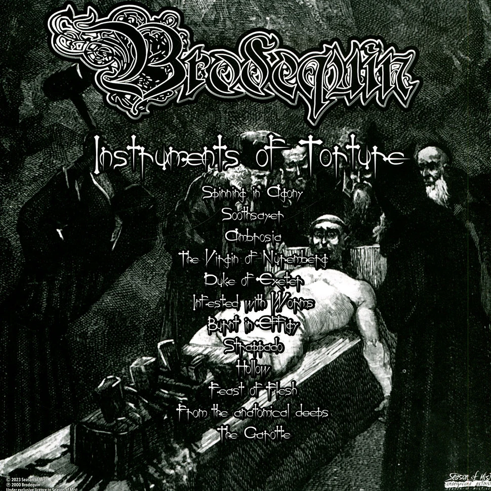 Brodequin - Instruments Of Torture Black Vinyl Edition