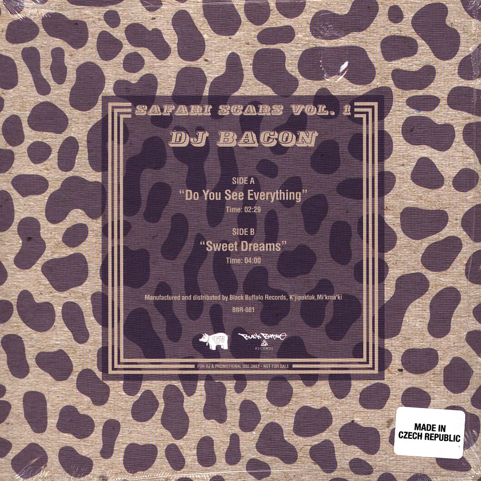DJ Bacon - Safari Scars Vol 1 - Do You See / Sweet Dreams