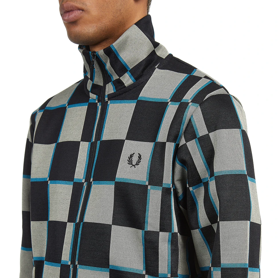 Fred Perry - Glitch Graphic Track Jacket (Black) | HHV