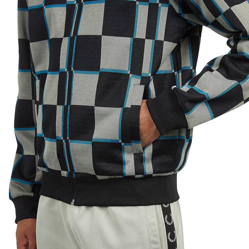 Fred Perry - Glitch Graphic Track Jacket (Black) | HHV