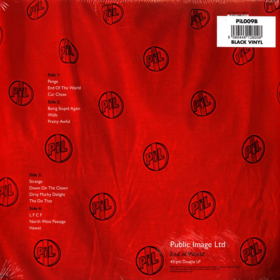 Public Image Limited - End Of World Black Vinyl Edition