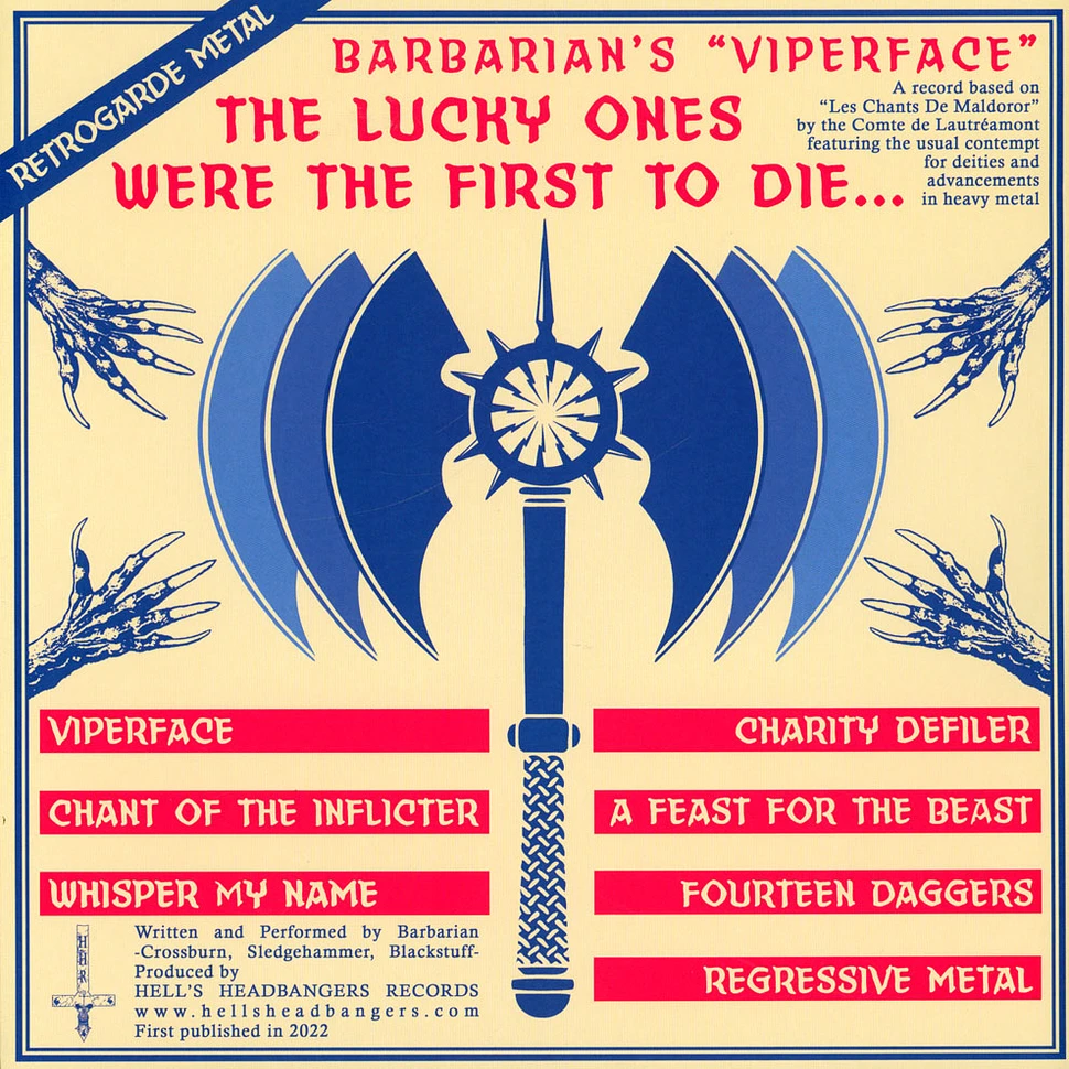 Barbarian - Viperface Colored Vinyl Edition Uk