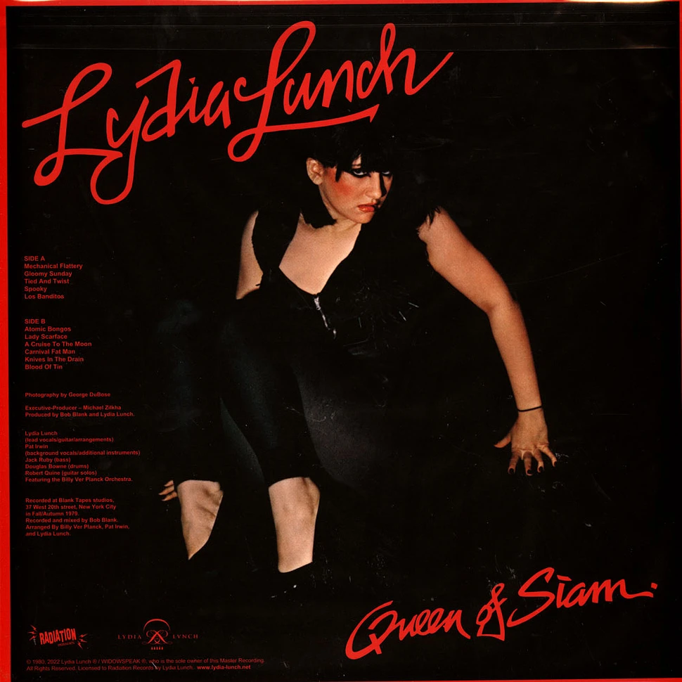 Lydia Lunch - Queen Of Siam Red Vinyl Edtion